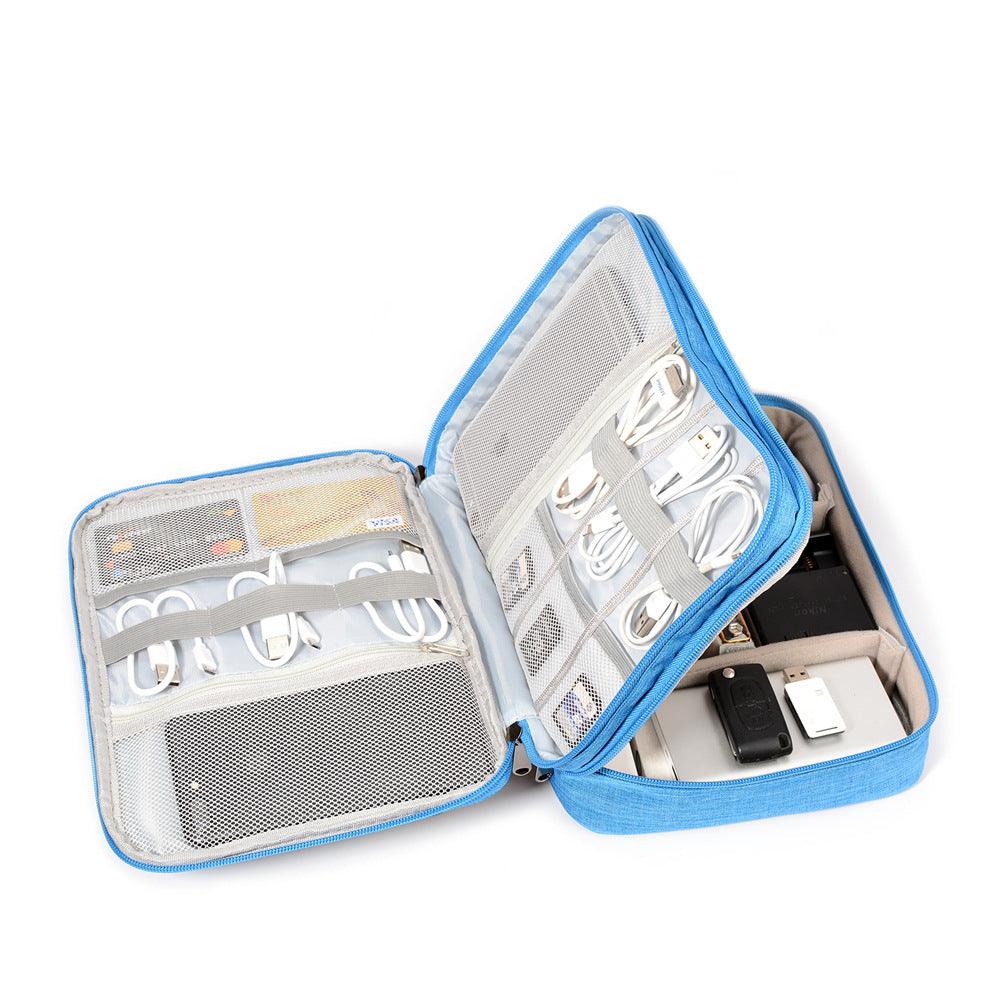 Organizador de cables y accesorios para viaje