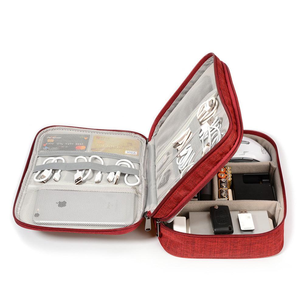 Organizador de cables y accesorios para viaje