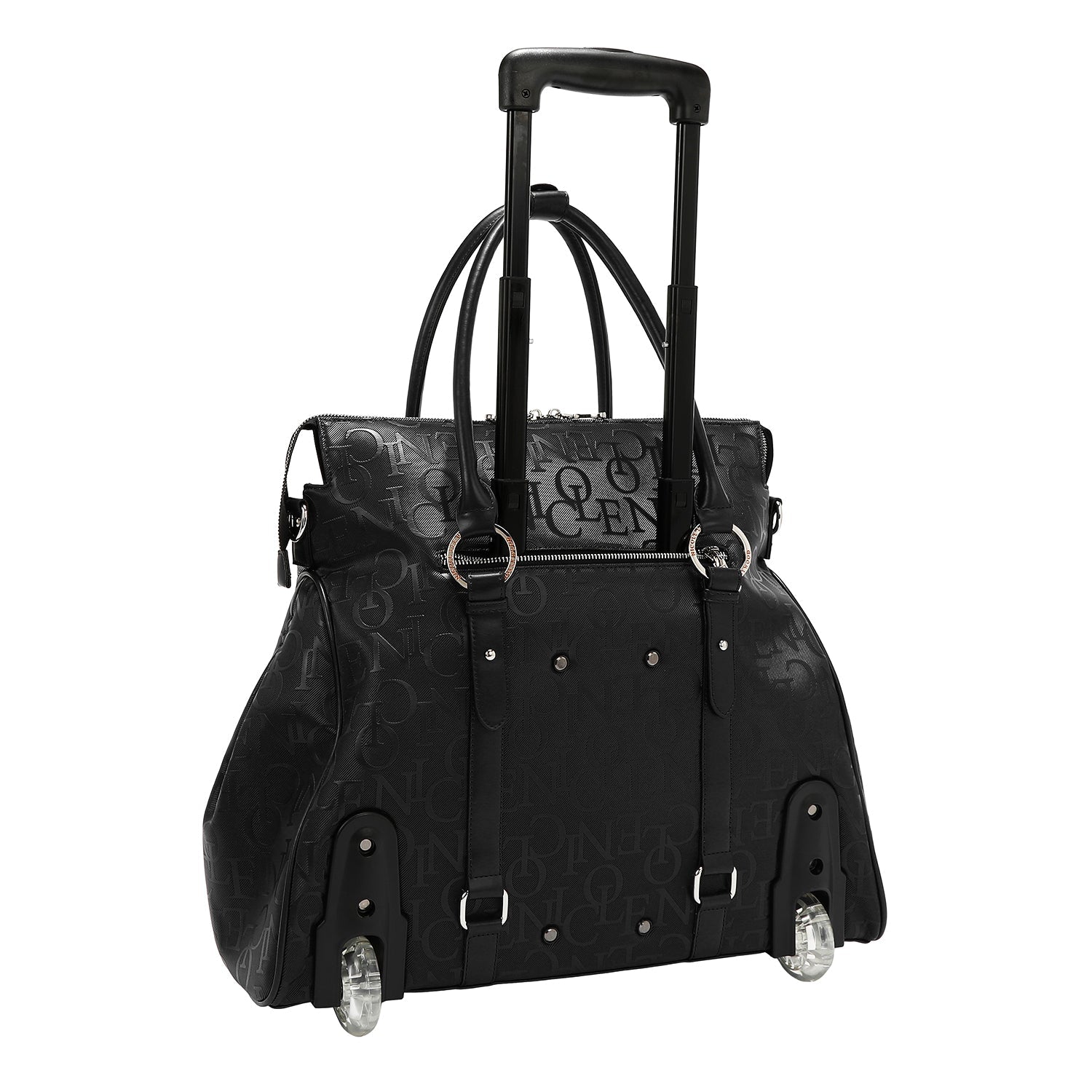 BOLSO CON RUEDAS MONOGRAMA (NEGRO)-4