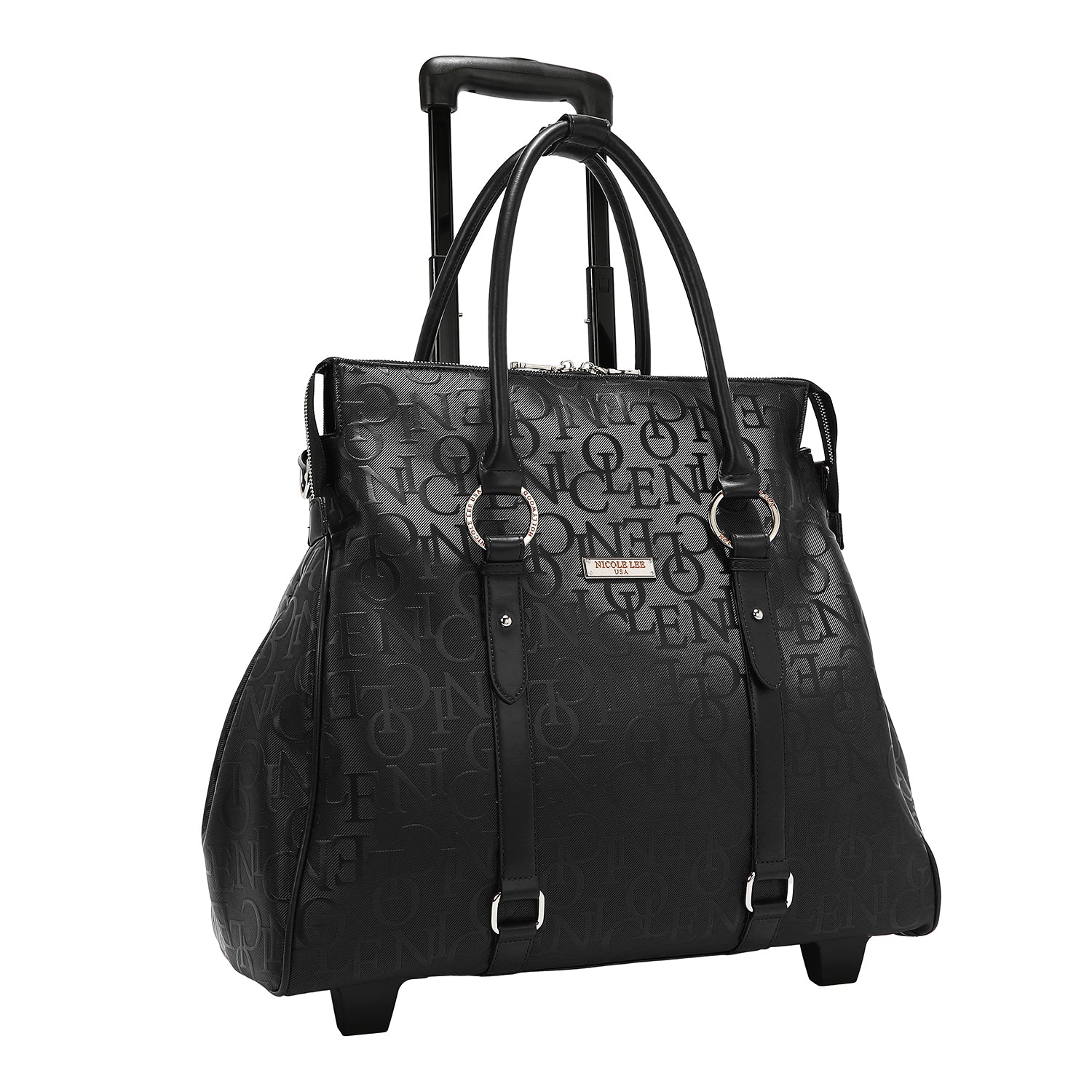 BOLSO CON RUEDAS MONOGRAMA (NEGRO)-2