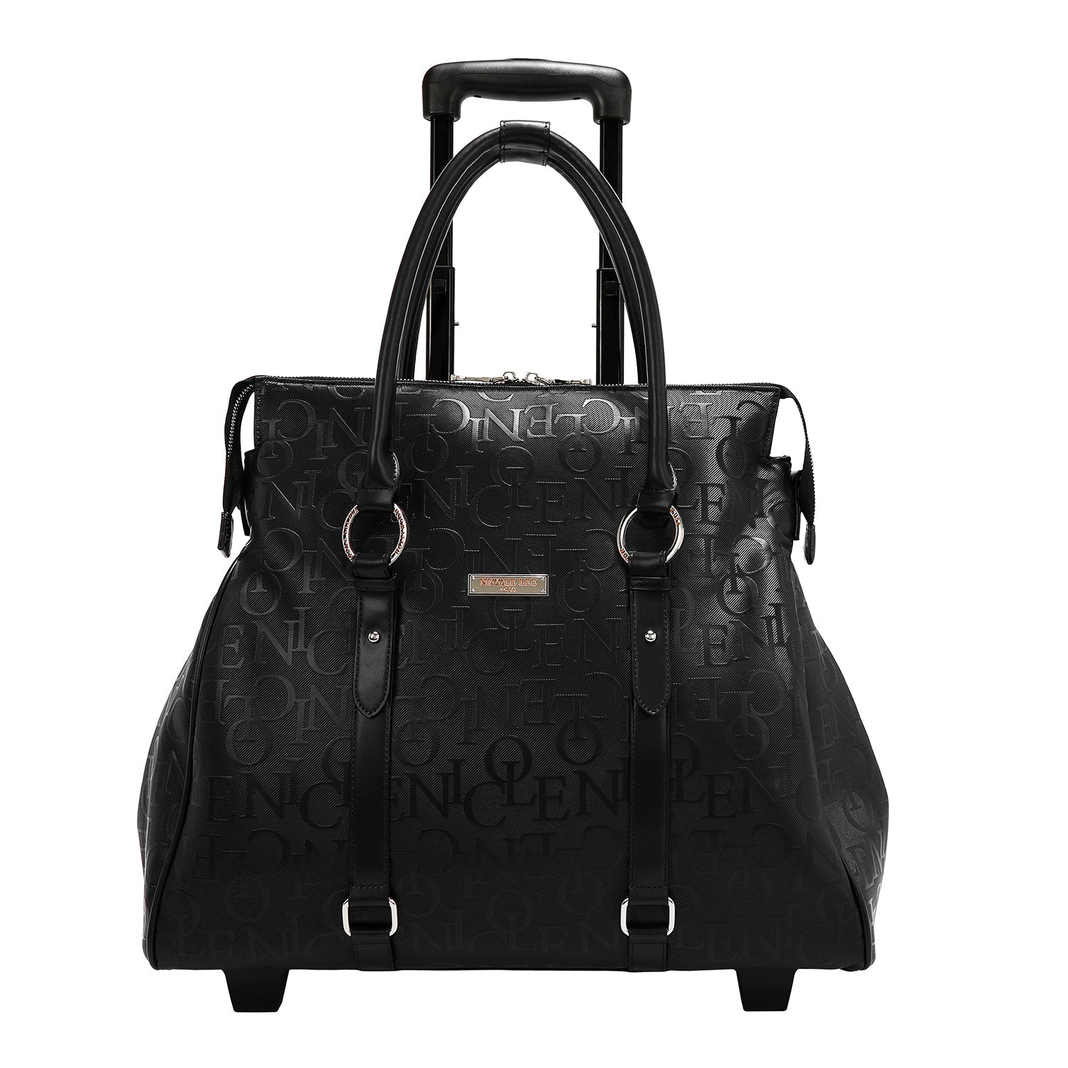 BOLSO CON RUEDAS MONOGRAMA (NEGRO)-1