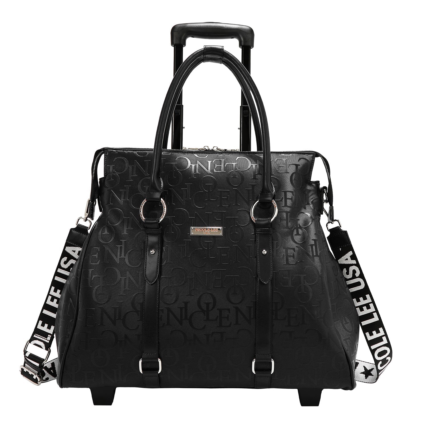 BOLSO CON RUEDAS MONOGRAMA (NEGRO)-0