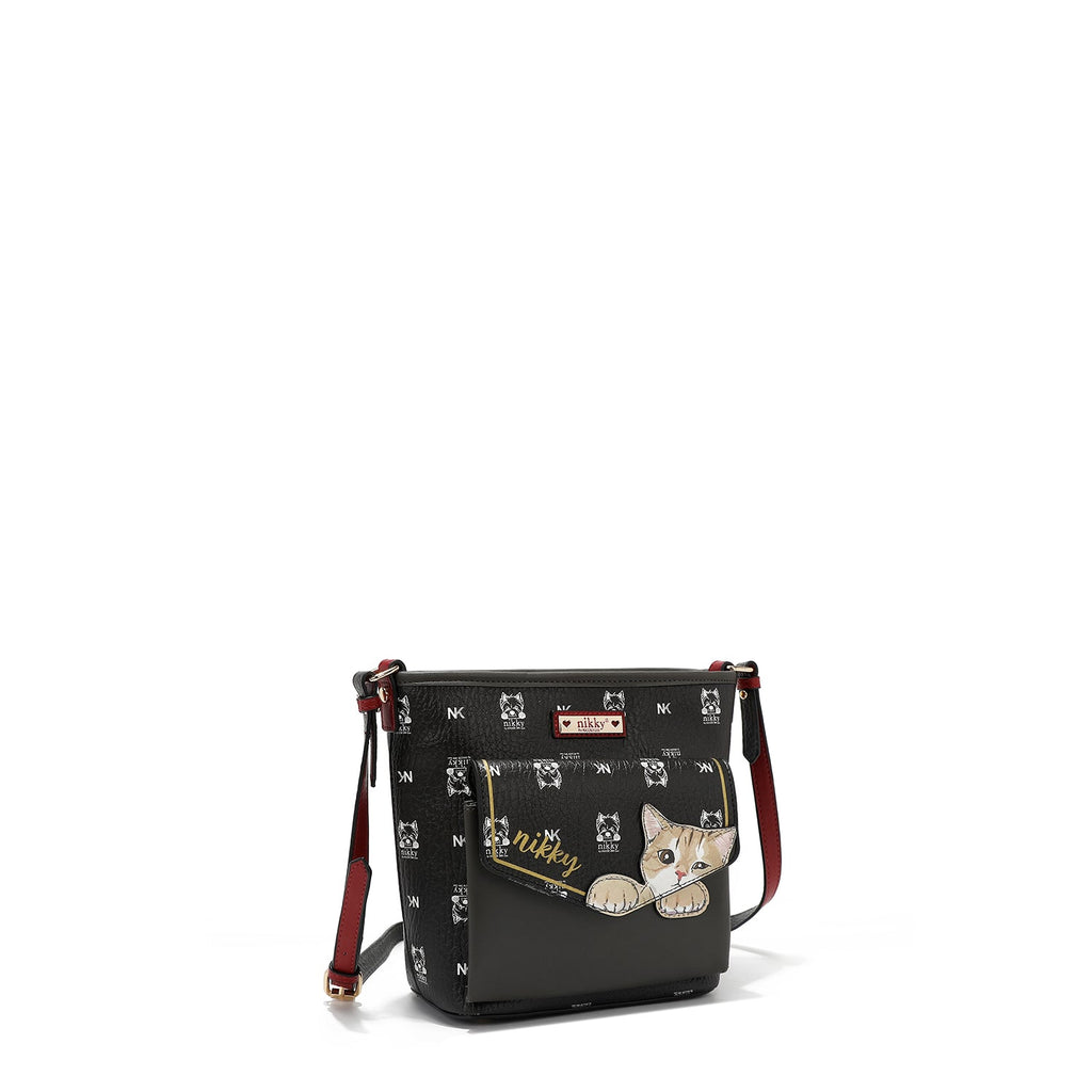 Bandolera Nikky "Finds Meow" - Negro