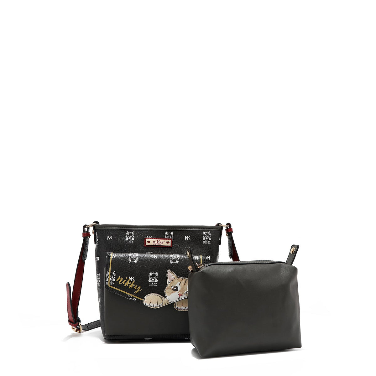 Bandolera Nikky "Finds Meow" - Negro