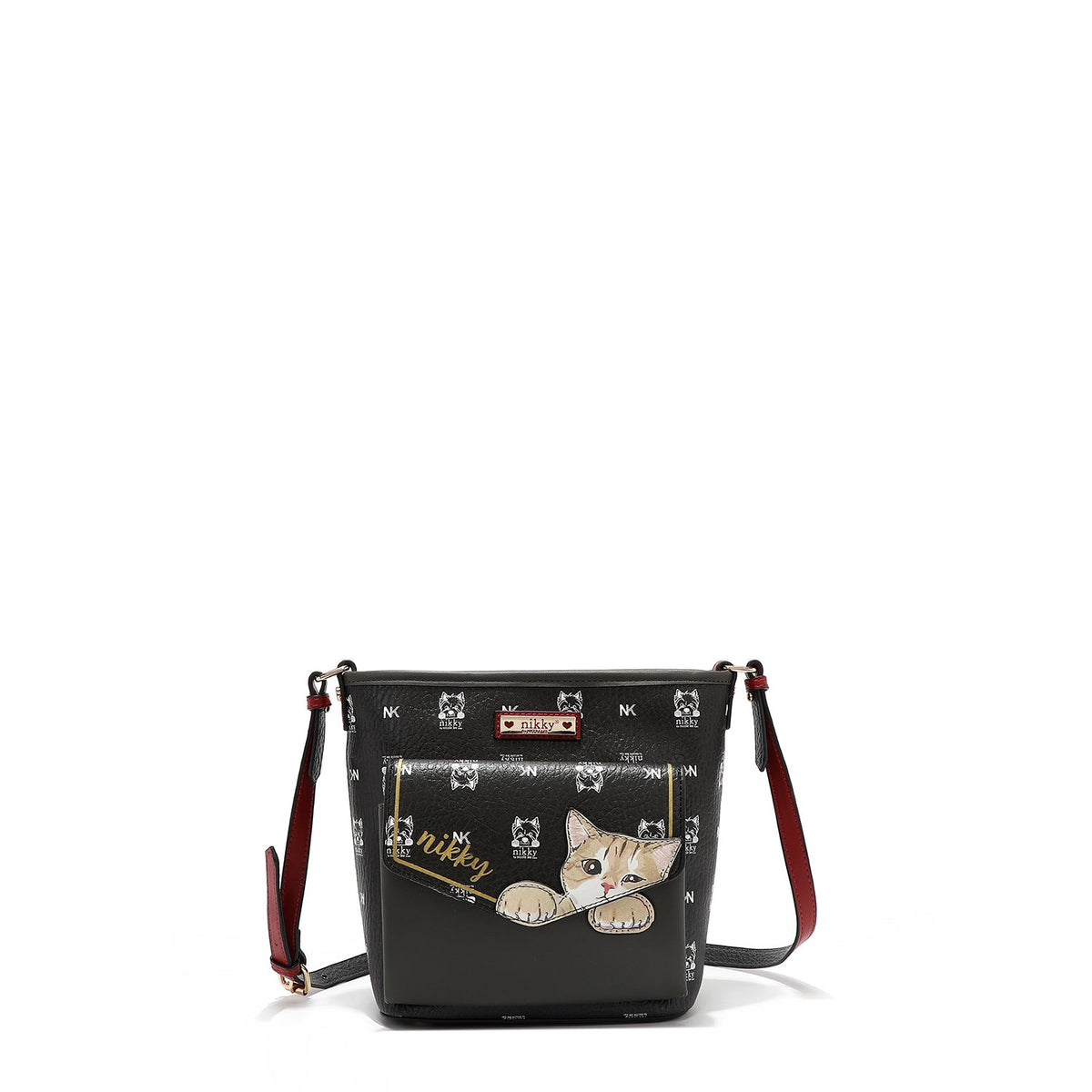 Bandolera Nikky "Finds Meow" - Negro