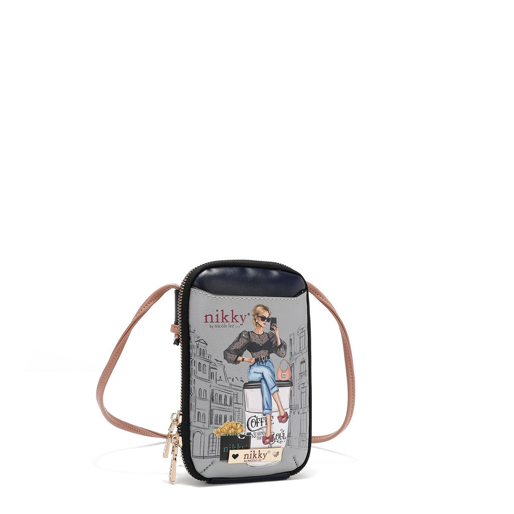 BOLSO CRUZADO CON CREMALLERA PARA TELÉFONO/CARTERA (URBAN COFFEE DREAM)
