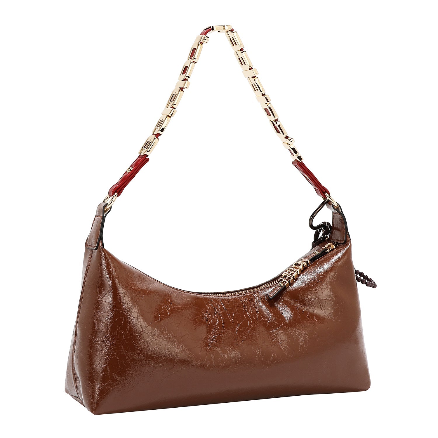 BOLSO DE HOMBRO LUXE SHIMMER (MARRON)-4